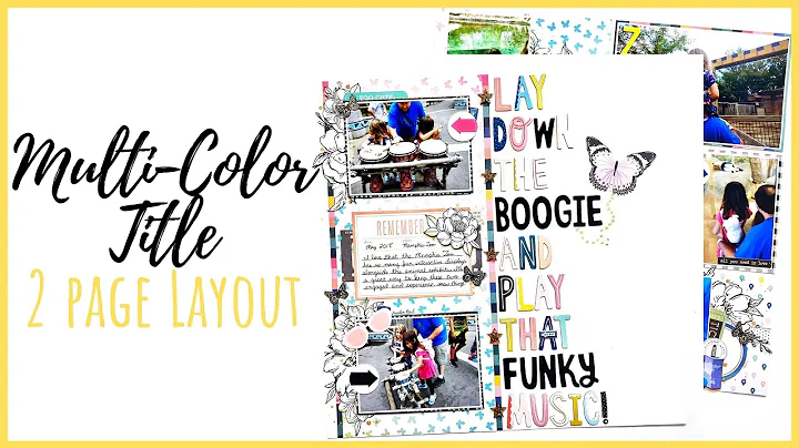 Long Multi Color Title! | DOUBLE Page Spread - Layout & Pocket Page