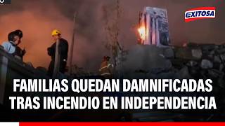 🔴🔵 Familias quedaron damnificadas tras voraz incendio en Independencia