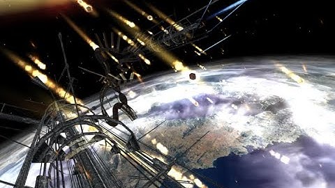 Outer Space Meteor Stream In Motion