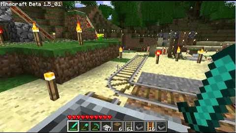 Minecraft Minecart Train Station (v1.5 Powered Rails)