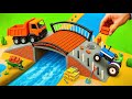 DIY Mini Tractor Builds a Strong Brick and Concrete Bridge for Trucks After a Crocodile Destroyed It