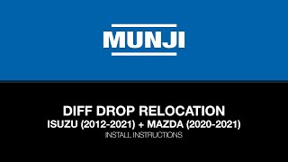 Munji 4x4 - Diff Drop Relocation (ISUZU 2012-2021 & MAZDA BT50 2020/2021 - 4JJ3 Engine)