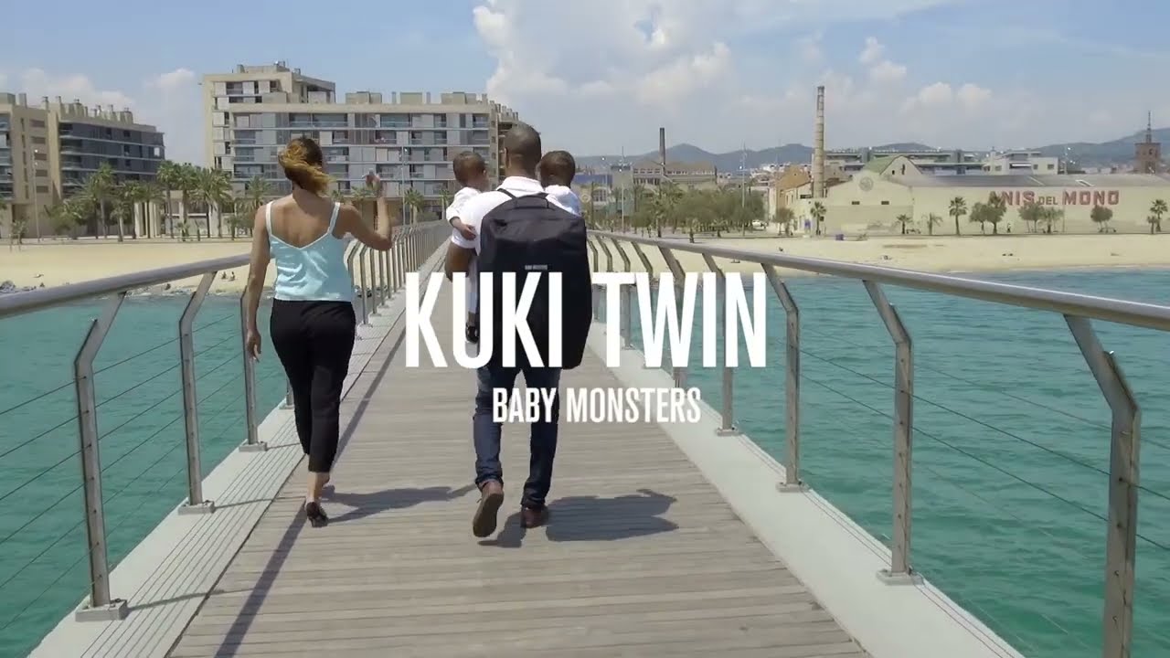 Nouvelle Poussette Double Compacte Kuki Twin Black Baby Monsters