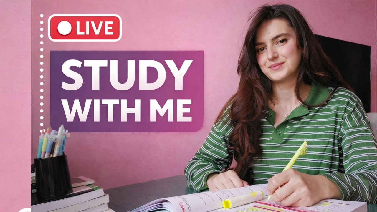 Birlikte çalışalım | Sanal Kütüphane 📚90min study-10min break📚 Fireplace Sound