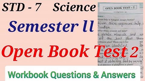 Std.7 Science Open Book Test - 2 Semester - 2 Workbook Answers Maharashtra Board