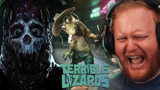 TERRIFYING MONSTERS ARE LIVING INSIDE OF THE MASCOTS | TERRIBLE LIZARDS [DEMO]
