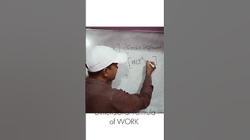 Dimensional Formula of WORK #shorts