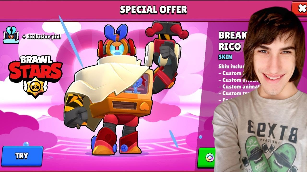 BRAWL STARS RICO BREAKUP NEW SKIN! BRAWL PASS 🎫