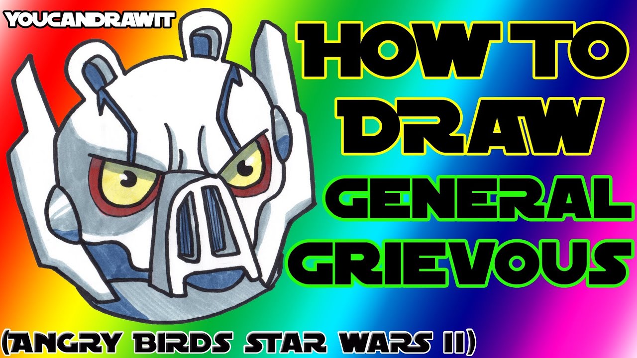 How To Draw General Grievous Pig from Angry Birds Star Wars 2 âœŽ YouCanDrawIt ãƒ„ 1080p HD