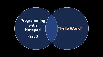 Notepad Programming: Hello World Part 3