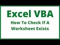 Excel vba  how to check if a worksheet exists