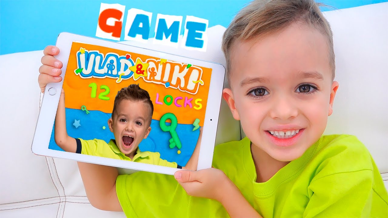 Vlad and Niki 12 Locks - new game for kids - YouTube