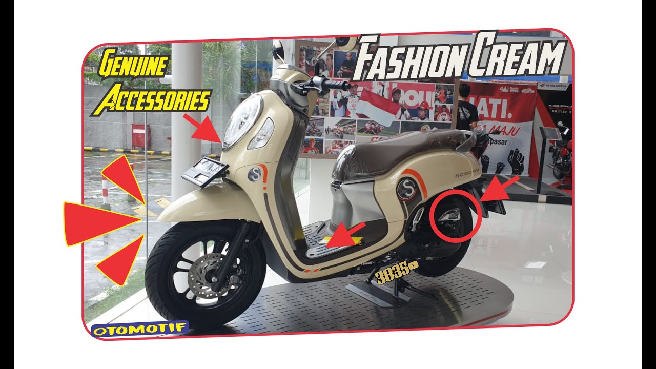 Modifikasi All New Scoopy 2021 Simple Warna Fashion Cream