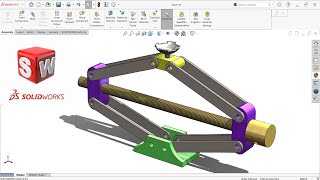 How to Design and Assembly of Car Jack in Solidworks | Solidworks Tutorial