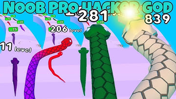 Colorful Snake all levels in NOOB VS PRO VS HACKER VS GOD  @playgame24dia56   Ep2