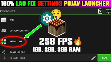 Top 10 Secret Settings To Reduce Lag in POJAV LAUNCHER ⚙️|| Get 100+ Fps in Low End Devices 🔥.
