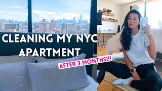 FINALLY DEEP CLEANING MY NYC STUDIO APARTMENT AFTER 3 MONTHS! | Clean With Me Vlog