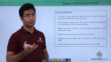 SAP ABAP - Types of Enhancements