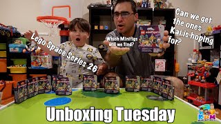 Opening 12 different #Lego Space #minifigures series 26 Mystery box Can we get all? Unboxing Tuesday