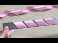 It's so Beautiful !! How to make Rose flower with Satin ribbon - Ribbon decoration ideas