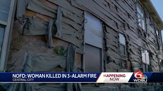 1 dead, 1 injured in three-alarm fire in Central City, NOFD says