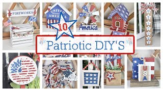 10 *MUST SEE* Patriotic Decor DIY'S | Budget 4th of July Decor 2022 | Rustic Farmhouse Decor