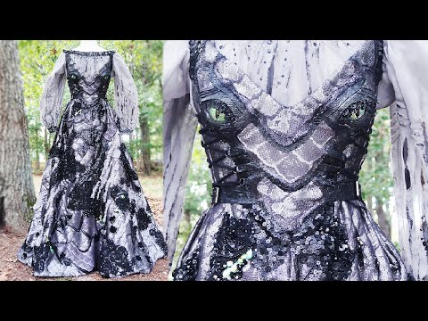 black mermaid dress with sleeves