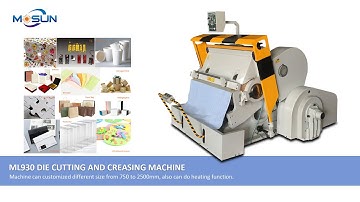 ML930 Semi Automatic Die Cutting and Creasing Machine operating video in customer