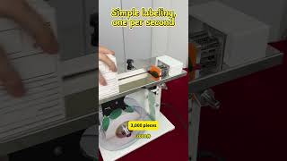 Easy used right angle label machine both for transparent and non transparent sticker#machine#box