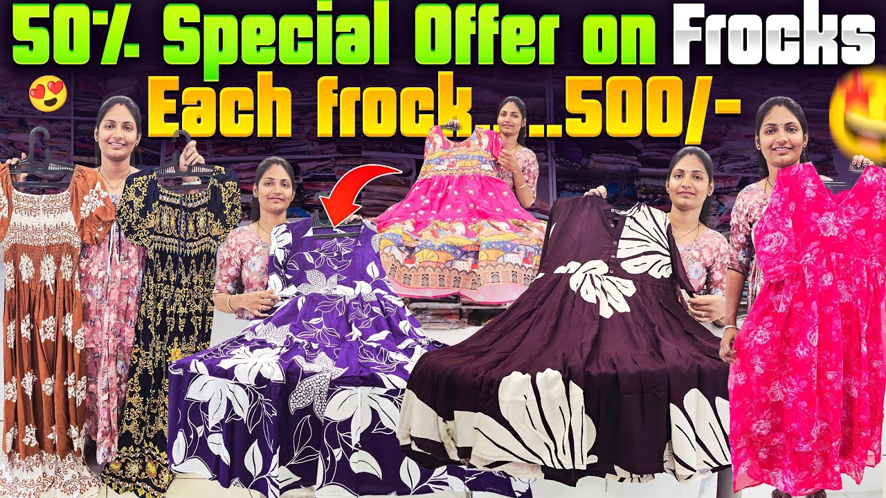 Weekend special offer frocks @500/- only💃Three days only grab soon 50% off on frocks 6302919303