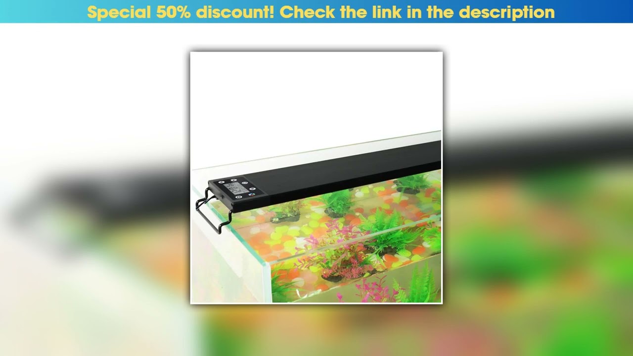 Exclusive 24/7 Aquarium Full Spectrum Lighting LED Light Fish Tank Decoration Plant Growth Dimmer L