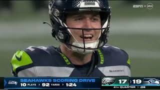 Drew Lock throw TD to Jaxon Smith-Njigba, Eagles loss Seahawks with game-winning TD