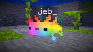 I named an axolotl jeb_ in Minecraft