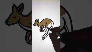 How To Draw Animals | Drawing and Coloring a Kangaroo #art #drawing #howtodraw #animals