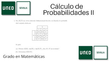 Estudio de una variable aleatoria bidimensional discreta | Cálculo de Probabilidades II | UNED
