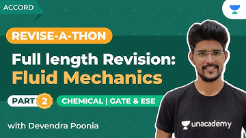 Full length Revision of Fluid Mechanics - 2 | Chemical | GATE 2022 | Devendra Poonia