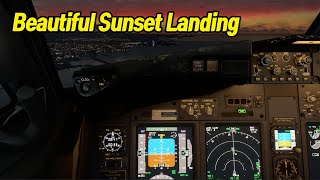 Beautiful Sunset Landing Rkpc Jeju, S.korea Msfs2020