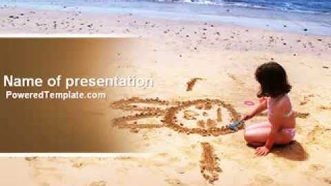 Sand Drawing PowerPoint Template by PoweredTemplate.com