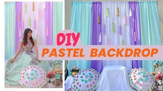 BUDGET DIY Backdrop decor  ideas for your PASTEL theme wedding !!