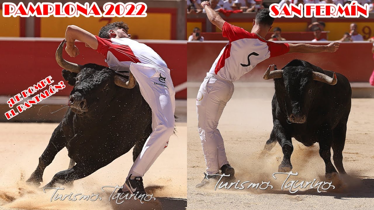 😳¡LE ROMPE EL PANTALÓN😳 CONCURSO DE RECORTADORES DE PAMPLONA 2022 | 🔴⚪️SAN FERMIN⚪️🔴