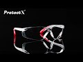 ProtectX Super Lightweight Safety Glasses with Clear Lenses and Frame Red Tips Model 16029-RD-C