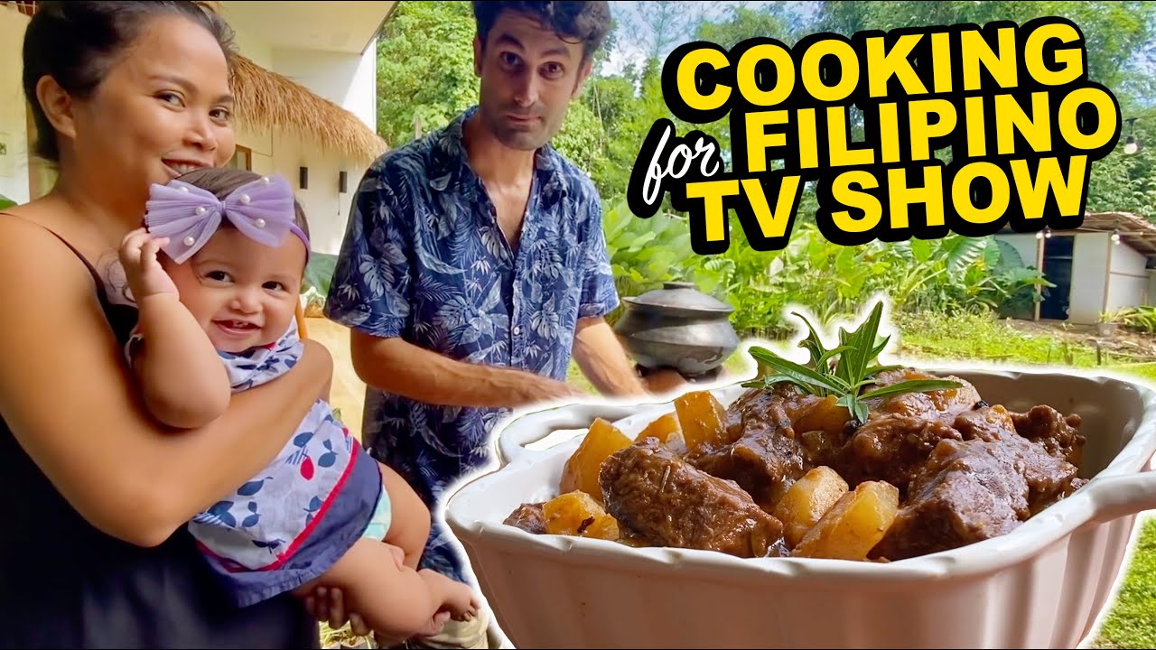 ITALIAN HUSBAND COOKING FOR A FILIPINO TV SHOW  SPEZZATINO