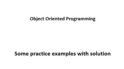 Object oriented programming practice 1 examples | OOP | Type and run on compiler
