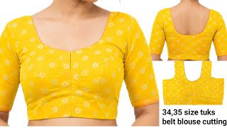 बिल्कुल शुरू से !4 tuks belt blouse full cutting!Perfect fitting!