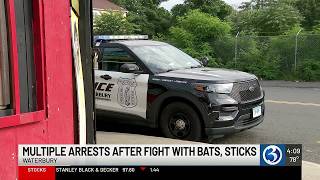 4 arrested for large fight involving bats, sticks in Waterbury