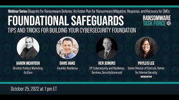 Foundational Safeguards | Blueprint for Ransomware Defense Webinar 1