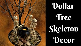 Dollar Tree Halloween Crafts: Dollar Tree Skeleton Decor