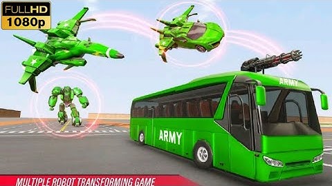 Army Bus Robot Car Game – Transforming Robot Games || Shooting Game || War Of Captain