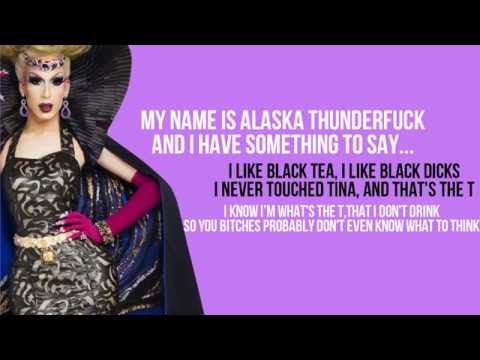 Alaska Thunderfuck - The T (Ft Adore Delano) (Lyrics On Screen)