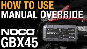 How to use Manual Override with NOCO GBX45